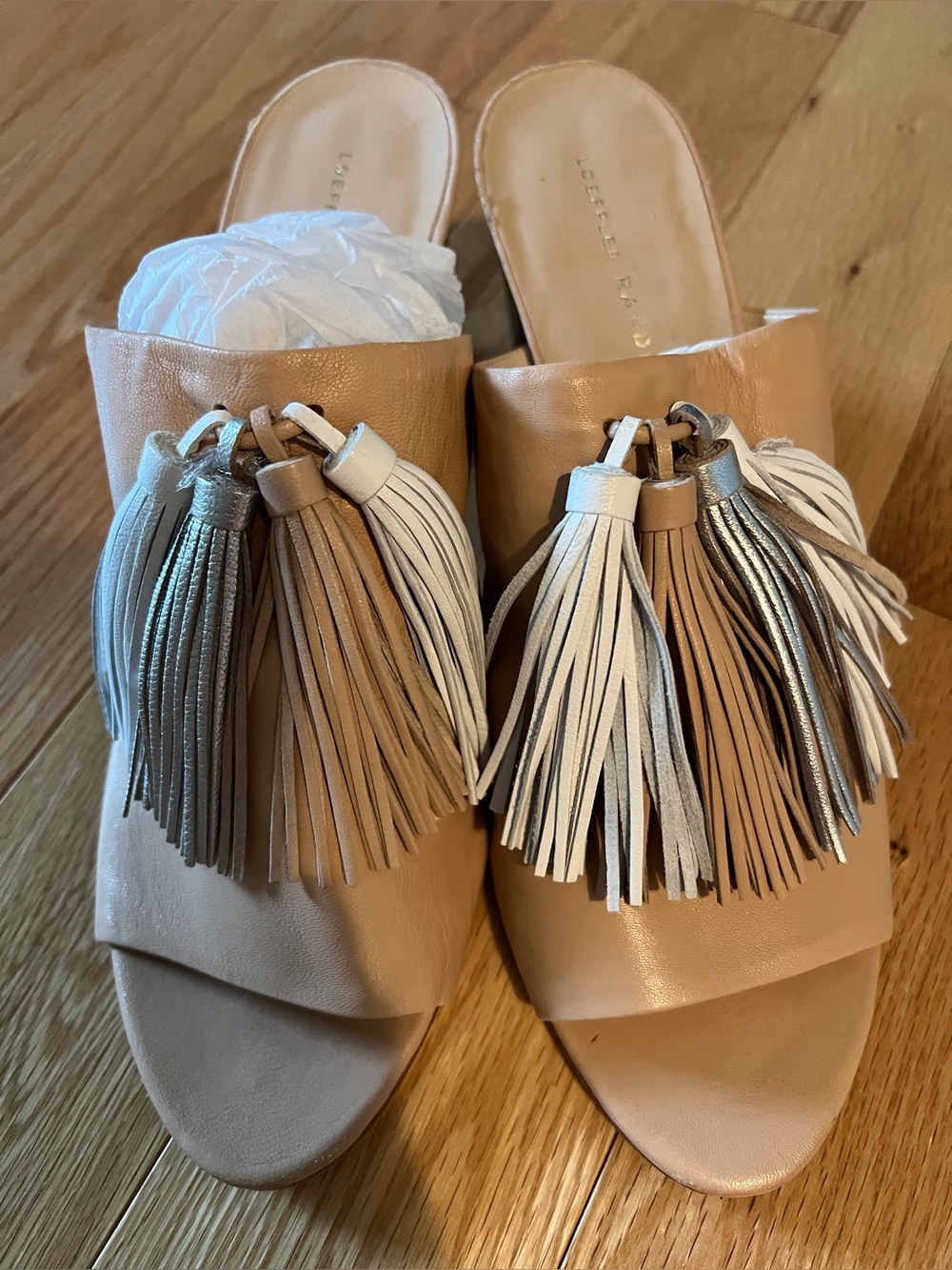 Loeffler Randall so 9.5 Leather Tassel Mules